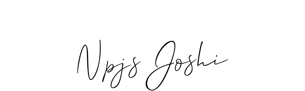 The best way (Allison_Script) to make a short signature is to pick only two or three words in your name. The name Npjs Joshi include a total of six letters. For converting this name. Npjs Joshi signature style 2 images and pictures png