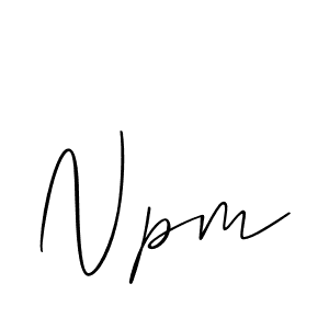 Use a signature maker to create a handwritten signature online. With this signature software, you can design (Allison_Script) your own signature for name Npm. Npm signature style 2 images and pictures png