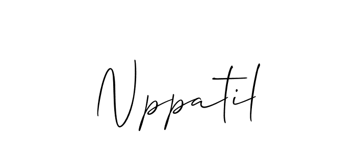 Design your own signature with our free online signature maker. With this signature software, you can create a handwritten (Allison_Script) signature for name Nppatil. Nppatil signature style 2 images and pictures png