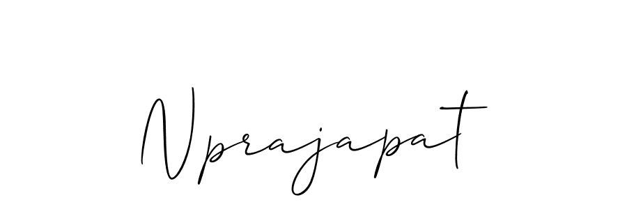 How to make Nprajapat name signature. Use Allison_Script style for creating short signs online. This is the latest handwritten sign. Nprajapat signature style 2 images and pictures png