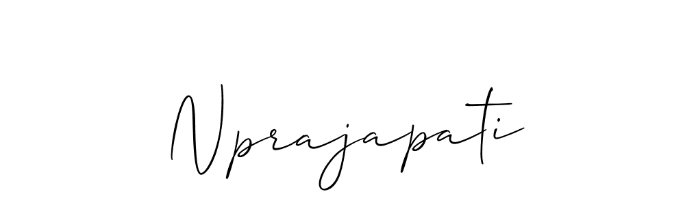 How to Draw Nprajapati signature style? Allison_Script is a latest design signature styles for name Nprajapati. Nprajapati signature style 2 images and pictures png