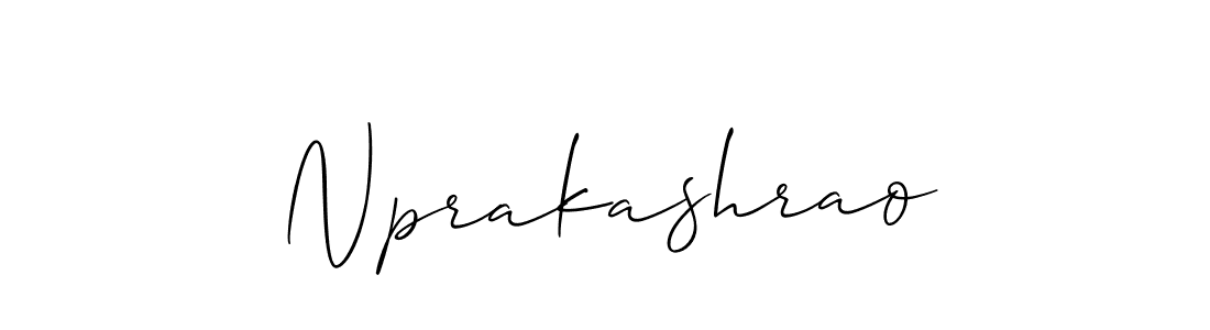 Use a signature maker to create a handwritten signature online. With this signature software, you can design (Allison_Script) your own signature for name Nprakashrao. Nprakashrao signature style 2 images and pictures png