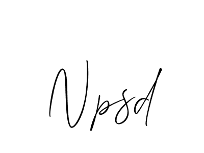 Use a signature maker to create a handwritten signature online. With this signature software, you can design (Allison_Script) your own signature for name Npsd. Npsd signature style 2 images and pictures png