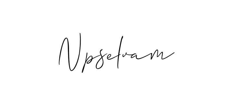 Once you've used our free online signature maker to create your best signature Allison_Script style, it's time to enjoy all of the benefits that Npselvam name signing documents. Npselvam signature style 2 images and pictures png