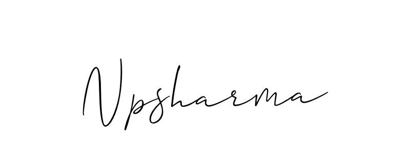 Also You can easily find your signature by using the search form. We will create Npsharma name handwritten signature images for you free of cost using Allison_Script sign style. Npsharma signature style 2 images and pictures png