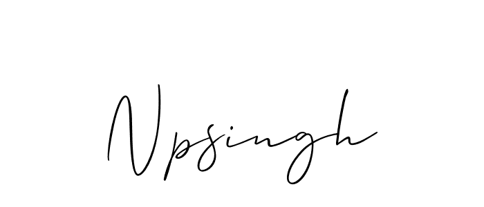 It looks lik you need a new signature style for name Npsingh. Design unique handwritten (Allison_Script) signature with our free signature maker in just a few clicks. Npsingh signature style 2 images and pictures png