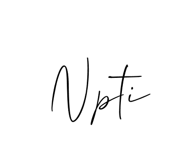 Also You can easily find your signature by using the search form. We will create Npti name handwritten signature images for you free of cost using Allison_Script sign style. Npti signature style 2 images and pictures png