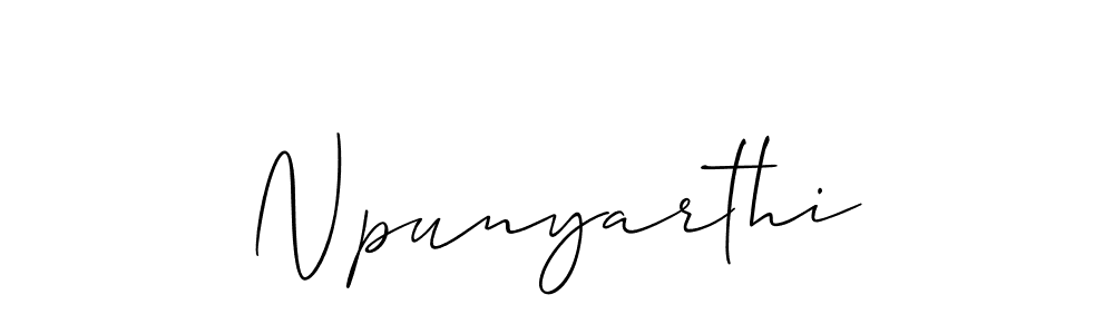 Best and Professional Signature Style for Npunyarthi. Allison_Script Best Signature Style Collection. Npunyarthi signature style 2 images and pictures png