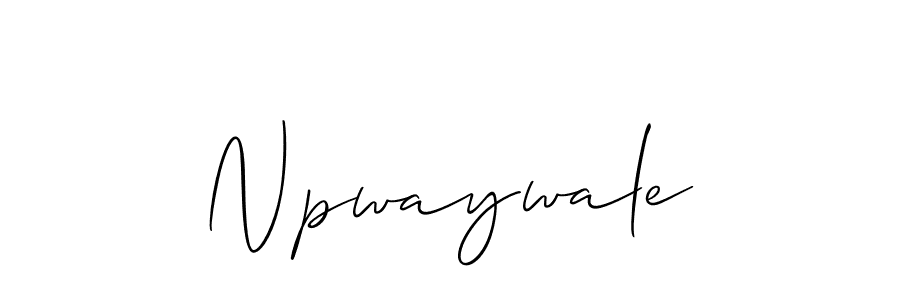 Use a signature maker to create a handwritten signature online. With this signature software, you can design (Allison_Script) your own signature for name Npwaywale. Npwaywale signature style 2 images and pictures png