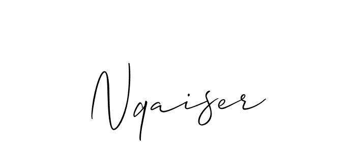 Also You can easily find your signature by using the search form. We will create Nqaiser name handwritten signature images for you free of cost using Allison_Script sign style. Nqaiser signature style 2 images and pictures png