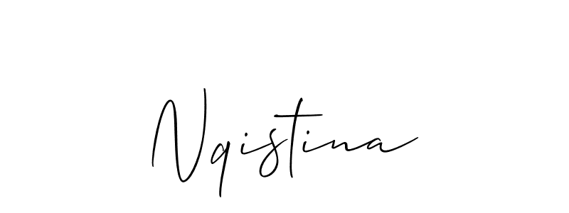 You should practise on your own different ways (Allison_Script) to write your name (Nqistina) in signature. don't let someone else do it for you. Nqistina signature style 2 images and pictures png