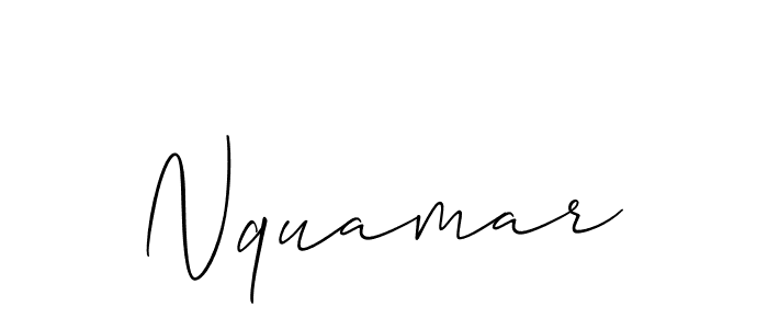 Nquamar stylish signature style. Best Handwritten Sign (Allison_Script) for my name. Handwritten Signature Collection Ideas for my name Nquamar. Nquamar signature style 2 images and pictures png