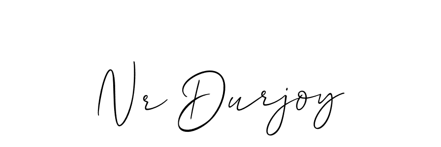 if you are searching for the best signature style for your name Nr Durjoy. so please give up your signature search. here we have designed multiple signature styles  using Allison_Script. Nr Durjoy signature style 2 images and pictures png
