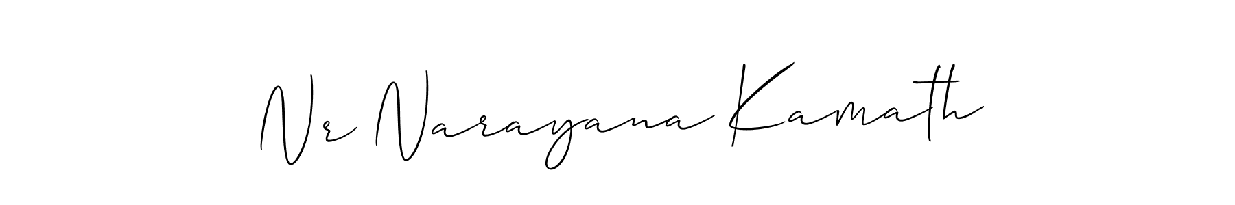 Make a short Nr Narayana Kamath signature style. Manage your documents anywhere anytime using Allison_Script. Create and add eSignatures, submit forms, share and send files easily. Nr Narayana Kamath signature style 2 images and pictures png