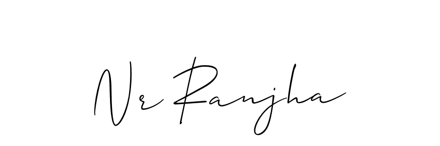 It looks lik you need a new signature style for name Nr Ranjha. Design unique handwritten (Allison_Script) signature with our free signature maker in just a few clicks. Nr Ranjha signature style 2 images and pictures png