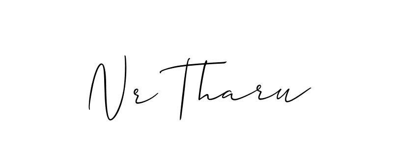 Design your own signature with our free online signature maker. With this signature software, you can create a handwritten (Allison_Script) signature for name Nr Tharu. Nr Tharu signature style 2 images and pictures png