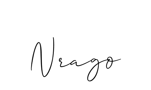 How to make Nrago signature? Allison_Script is a professional autograph style. Create handwritten signature for Nrago name. Nrago signature style 2 images and pictures png