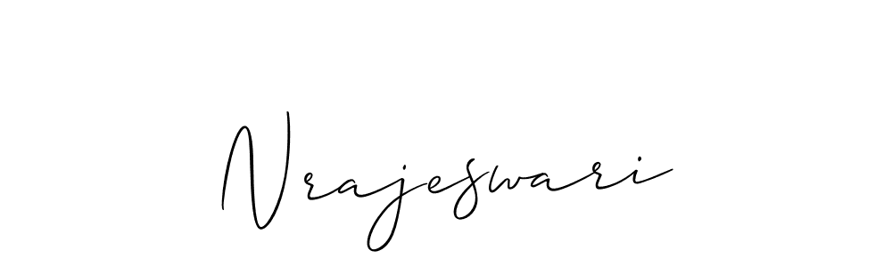 It looks lik you need a new signature style for name Nrajeswari. Design unique handwritten (Allison_Script) signature with our free signature maker in just a few clicks. Nrajeswari signature style 2 images and pictures png