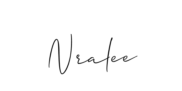 How to make Nralee signature? Allison_Script is a professional autograph style. Create handwritten signature for Nralee name. Nralee signature style 2 images and pictures png