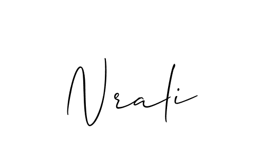 Also You can easily find your signature by using the search form. We will create Nrali name handwritten signature images for you free of cost using Allison_Script sign style. Nrali signature style 2 images and pictures png