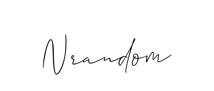 How to Draw Nrandom signature style? Allison_Script is a latest design signature styles for name Nrandom. Nrandom signature style 2 images and pictures png