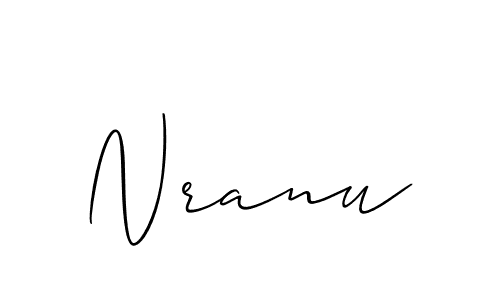 Create a beautiful signature design for name Nranu. With this signature (Allison_Script) fonts, you can make a handwritten signature for free. Nranu signature style 2 images and pictures png