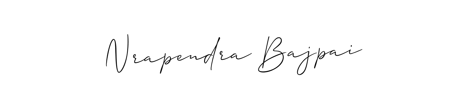 Design your own signature with our free online signature maker. With this signature software, you can create a handwritten (Allison_Script) signature for name Nrapendra Bajpai. Nrapendra Bajpai signature style 2 images and pictures png