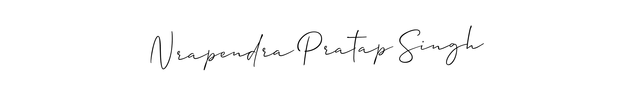 Use a signature maker to create a handwritten signature online. With this signature software, you can design (Allison_Script) your own signature for name Nrapendra Pratap Singh. Nrapendra Pratap Singh signature style 2 images and pictures png