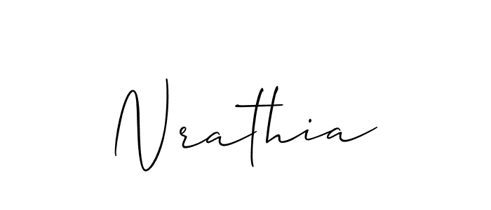 if you are searching for the best signature style for your name Nrathia. so please give up your signature search. here we have designed multiple signature styles  using Allison_Script. Nrathia signature style 2 images and pictures png