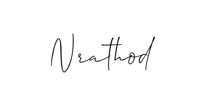 Design your own signature with our free online signature maker. With this signature software, you can create a handwritten (Allison_Script) signature for name Nrathod. Nrathod signature style 2 images and pictures png