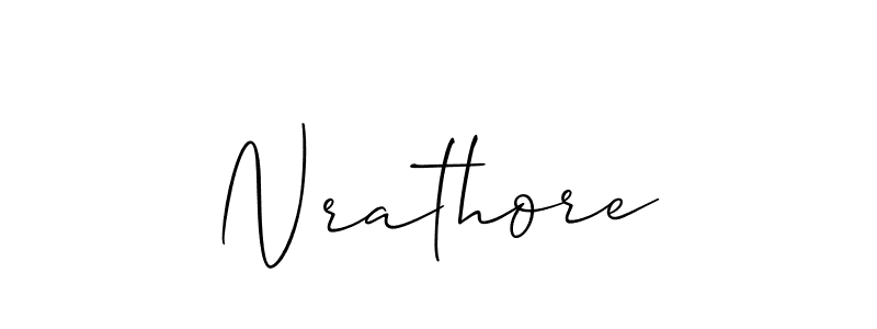 Also we have Nrathore name is the best signature style. Create professional handwritten signature collection using Allison_Script autograph style. Nrathore signature style 2 images and pictures png