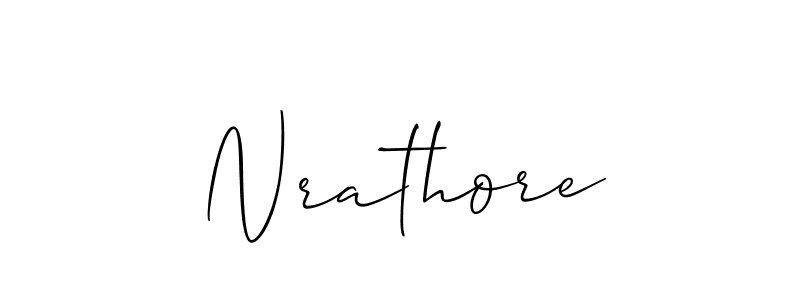 Also we have Nrathore name is the best signature style. Create professional handwritten signature collection using Allison_Script autograph style. Nrathore signature style 2 images and pictures png