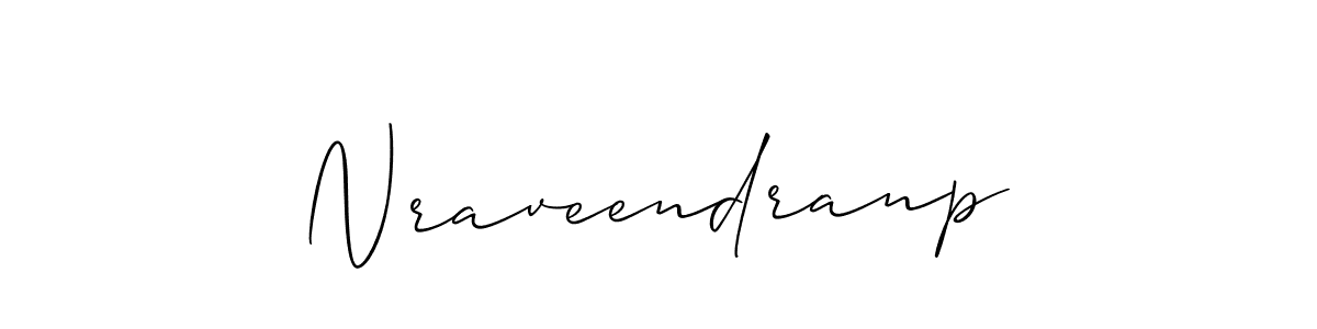 Use a signature maker to create a handwritten signature online. With this signature software, you can design (Allison_Script) your own signature for name Nraveendranp. Nraveendranp signature style 2 images and pictures png