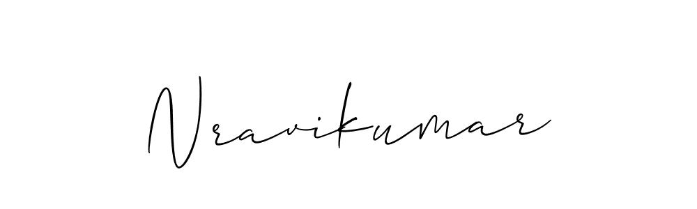 Nravikumar stylish signature style. Best Handwritten Sign (Allison_Script) for my name. Handwritten Signature Collection Ideas for my name Nravikumar. Nravikumar signature style 2 images and pictures png