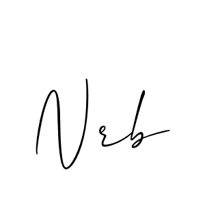 How to make Nrb signature? Allison_Script is a professional autograph style. Create handwritten signature for Nrb name. Nrb signature style 2 images and pictures png