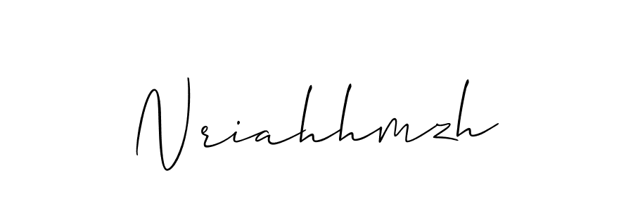 Create a beautiful signature design for name Nriahhmzh. With this signature (Allison_Script) fonts, you can make a handwritten signature for free. Nriahhmzh signature style 2 images and pictures png