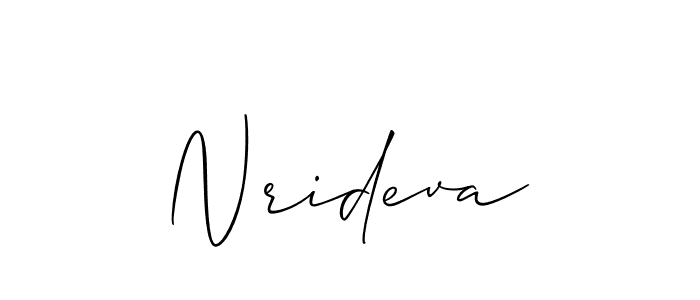 Design your own signature with our free online signature maker. With this signature software, you can create a handwritten (Allison_Script) signature for name Nrideva. Nrideva signature style 2 images and pictures png