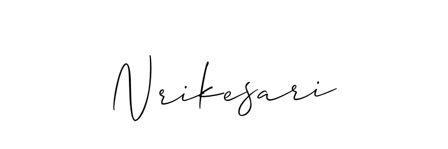 How to make Nrikesari name signature. Use Allison_Script style for creating short signs online. This is the latest handwritten sign. Nrikesari signature style 2 images and pictures png