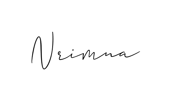 You should practise on your own different ways (Allison_Script) to write your name (Nrimna) in signature. don't let someone else do it for you. Nrimna signature style 2 images and pictures png