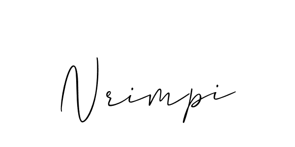 You should practise on your own different ways (Allison_Script) to write your name (Nrimpi) in signature. don't let someone else do it for you. Nrimpi signature style 2 images and pictures png