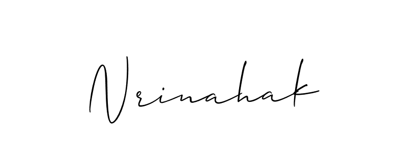 Make a beautiful signature design for name Nrinahak. Use this online signature maker to create a handwritten signature for free. Nrinahak signature style 2 images and pictures png