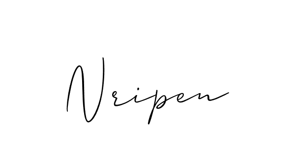if you are searching for the best signature style for your name Nripen. so please give up your signature search. here we have designed multiple signature styles  using Allison_Script. Nripen signature style 2 images and pictures png