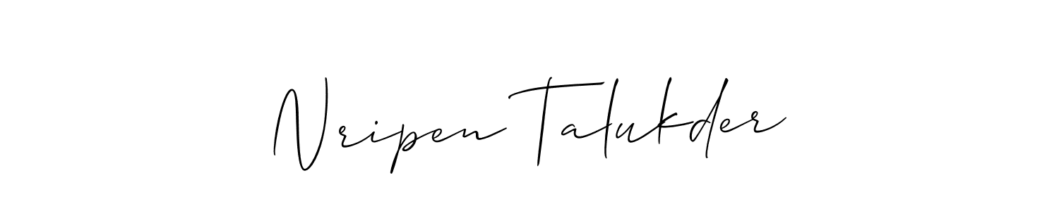 This is the best signature style for the Nripen Talukder name. Also you like these signature font (Allison_Script). Mix name signature. Nripen Talukder signature style 2 images and pictures png