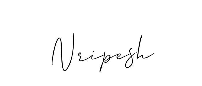 Make a beautiful signature design for name Nripesh. Use this online signature maker to create a handwritten signature for free. Nripesh signature style 2 images and pictures png