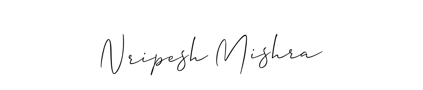 Use a signature maker to create a handwritten signature online. With this signature software, you can design (Allison_Script) your own signature for name Nripesh Mishra. Nripesh Mishra signature style 2 images and pictures png