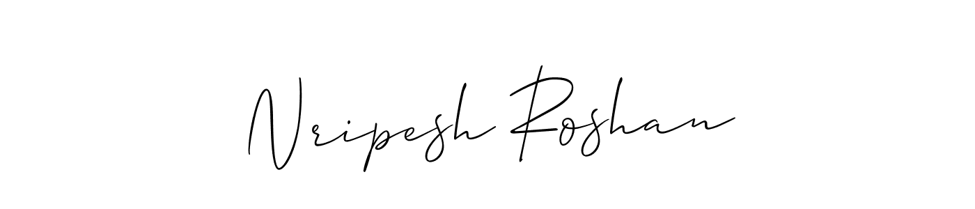 Similarly Allison_Script is the best handwritten signature design. Signature creator online .You can use it as an online autograph creator for name Nripesh Roshan. Nripesh Roshan signature style 2 images and pictures png
