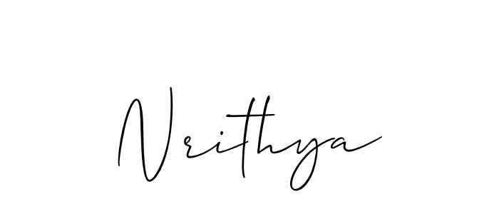Nrithya stylish signature style. Best Handwritten Sign (Allison_Script) for my name. Handwritten Signature Collection Ideas for my name Nrithya. Nrithya signature style 2 images and pictures png