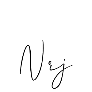 You should practise on your own different ways (Allison_Script) to write your name (Nrj) in signature. don't let someone else do it for you. Nrj signature style 2 images and pictures png