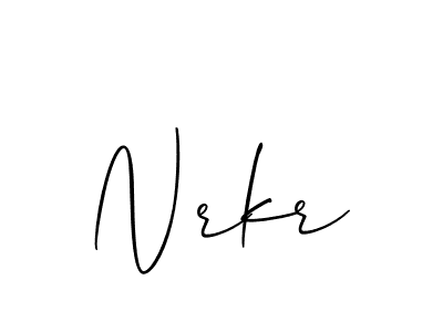 How to make Nrkr name signature. Use Allison_Script style for creating short signs online. This is the latest handwritten sign. Nrkr signature style 2 images and pictures png