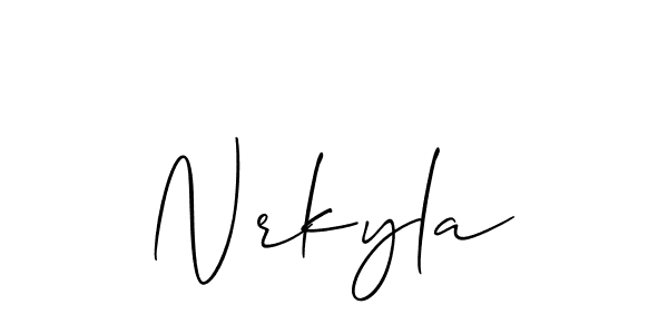 Similarly Allison_Script is the best handwritten signature design. Signature creator online .You can use it as an online autograph creator for name Nrkyla. Nrkyla signature style 2 images and pictures png